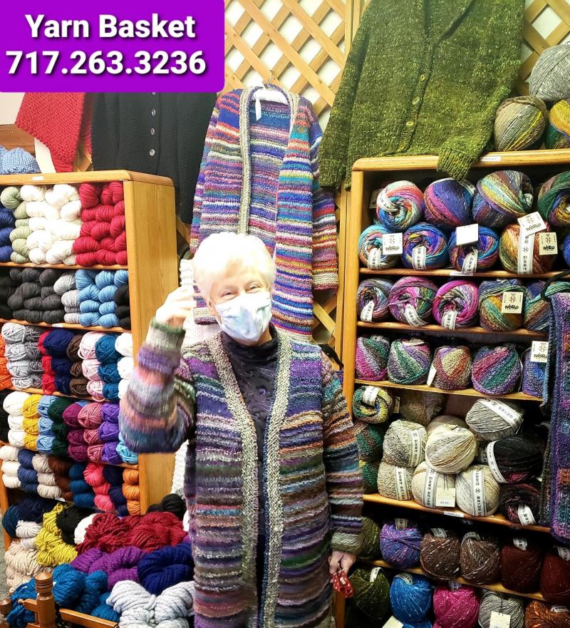 Open Cardigan - Made with Bachi & Kanzashi from Noro