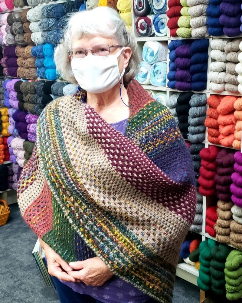 Judy's "Night shift" made with Ultra Alpaca from Berroco
