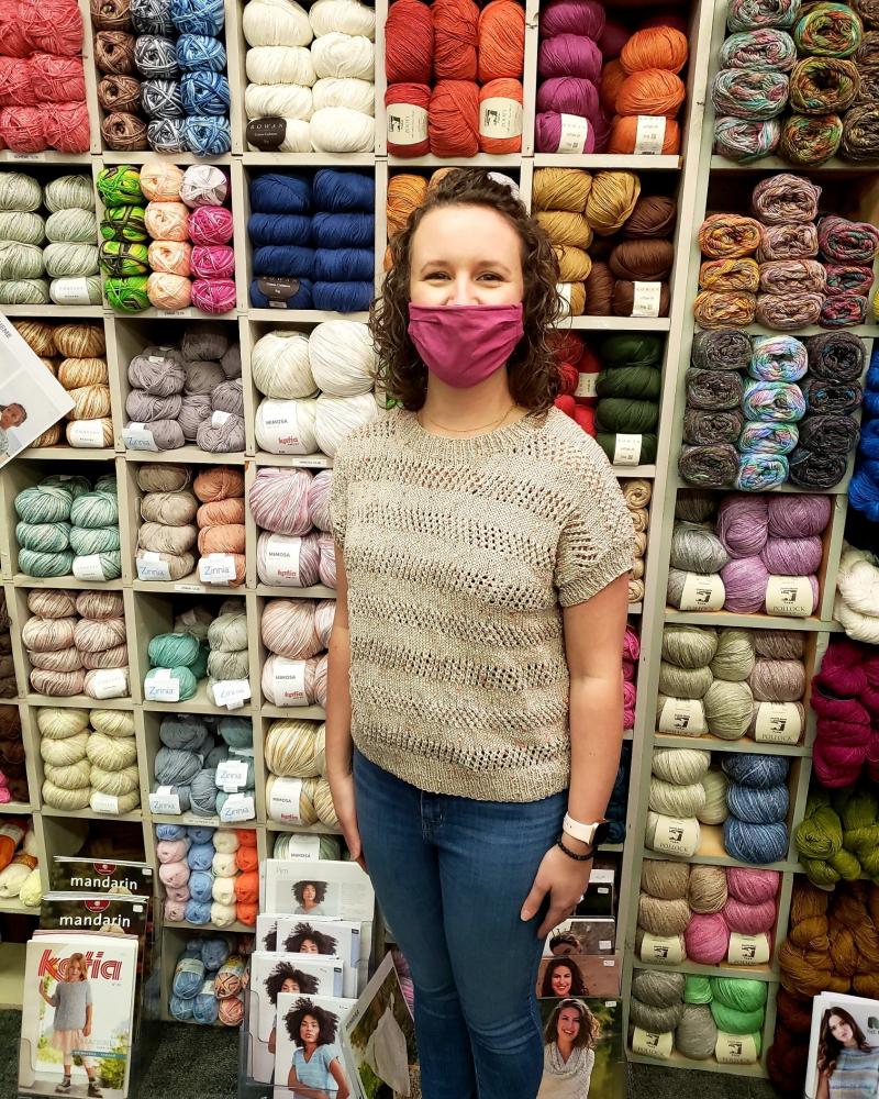 "Perrin" made with Zinnia from Berroco