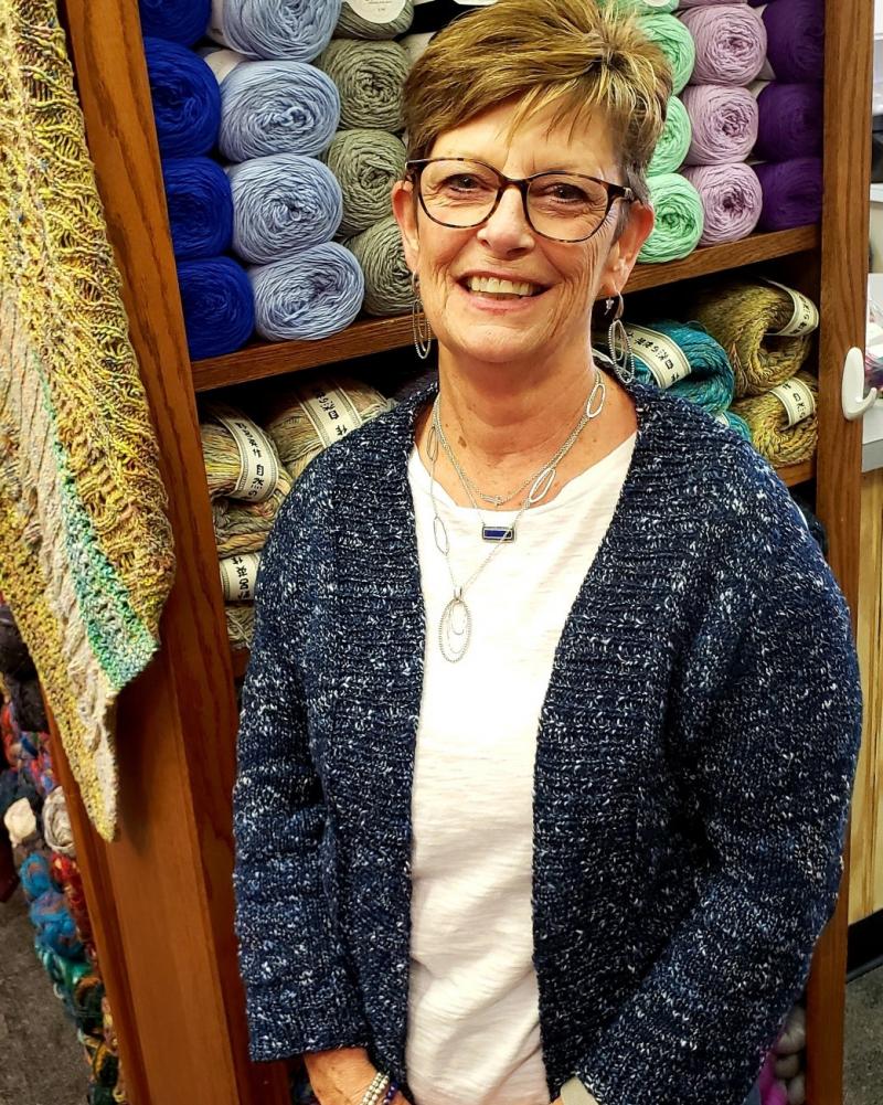 Featherweight Cardigan made by Susan H Lana Mia Cotone Effetto